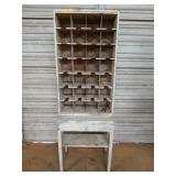 Metal 24 bin cabinet 70.5 X 24.5 x 15