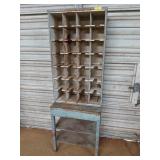 Metal 24 bin cabinet 70.5 X 24.5 x 15