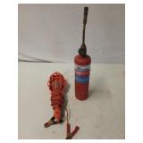 Small propane torch, half full, 12 volt drop light