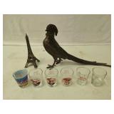 Lovely metal rooster, Eiffel Tower replica, shot