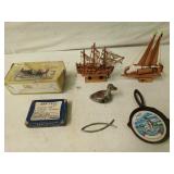 Asst collectibles, Rod-Tote, cast iron fish mini