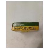 5 rds 20 ga 2 3/4" buckshot