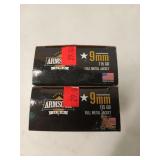 50 rds 9mm 115 gr FMJ