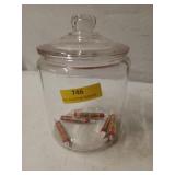 Glass candy jar with lid 10 x 7