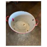 Old enamel wash basin 14 inches round