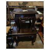 Solid wood side tables 13 x 13 x 12 and 18 x 18 x