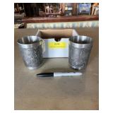 German pewter small glasses