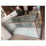 Glass display case with sliding doors 6 feet long