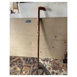 37 inch wood folkart carved cane