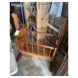 Wood, rocking baby cradle 40 x 34 x 18
