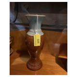 Glazed pottery vase 10 inches tall