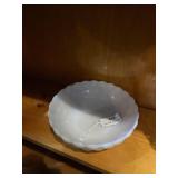Vintage bubble opaque bowl 8 1/4 inches round