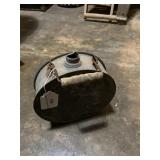 Mid century metal canteen with wooden handle