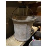 Collapsible canvas bucket, with handle. 10 x 11