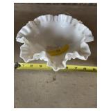 Hobnail crimped bowl