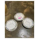 Vintage Kenro number 576 fondue plates   8 count