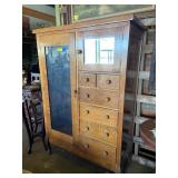 Beautiful wood, china cabinet with six drawers,