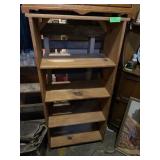 Wood shelf unit with five shelves 48 x 24 x 11