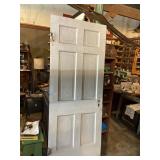 White wooden door 31 5/8 x 79 1/2
