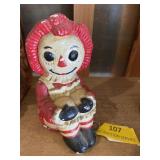 Vintage raggedy Ann chalkware figurine