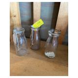 Vintage half pint milk bottles. 3