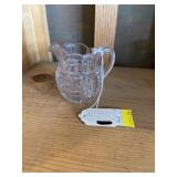 Block pattern creamer by union glass company