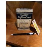Rexall Psyllium seed metal container