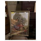 Framed print in wood frame 23 x 18