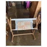 Needlepoint standing frame  30 inches wide 32