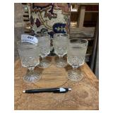 Anchor hocking Wexford pattern 4   water/wine