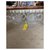 American brilliant cut glass, sugar and creamer