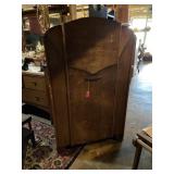 Wood childï¿½s wardrobe with ornate metal handle 56