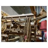 Vintage block and tackle, pulley and rope