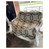 Quilt green circles, 85 x 65