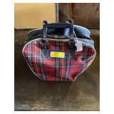 1960s black beauty bowling ball with bag