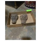 Cast iron feet, two matching