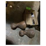 Cast iron feet.  two