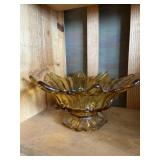 Vintage Amber fruit bowl 11 inches