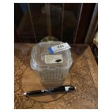 Vintage refrigerator glass dish with lid