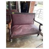 Vintage sofa/loveseat solid wood with a