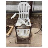 Antique Koken Barbers Chair. Hydraulic early