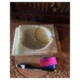 Marble ashtray, 7 1/4 x 4 1/2