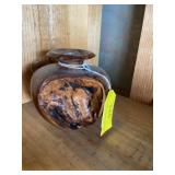 California redwood Burl  bud vase 4 inches tall