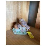 Ceramic salt and pepper birds in their nest