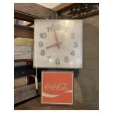 Vintage Coca-Cola clock 20 1/2 x 12 not running
