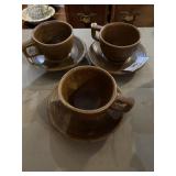 Monmouth maple leaf cup and saucer sets 3. Six