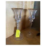 Gold rimmed champagne flutes