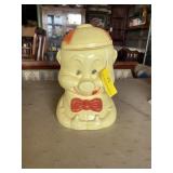 Vintage 1940ï¿½s celluloid porky pig cookie jar