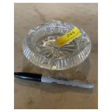 Mid century clear glass  heavy ashtray