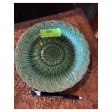 Majolica Wedgewood green plate